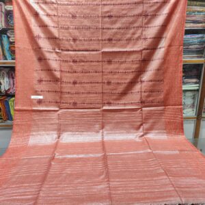 Lustrous Brown Tissue Madurai Saree