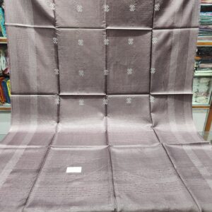Premium Mauve TFC Cotton Silk Saree with Geometric Butis & Zari Striped Border