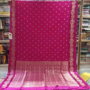 Rani Pink Soft Mashru Katan Saree