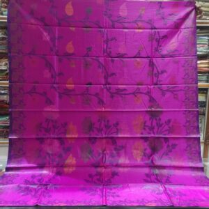 Elegant Rajshahi Silk Sarees with Dhakai Jamdani Weaving