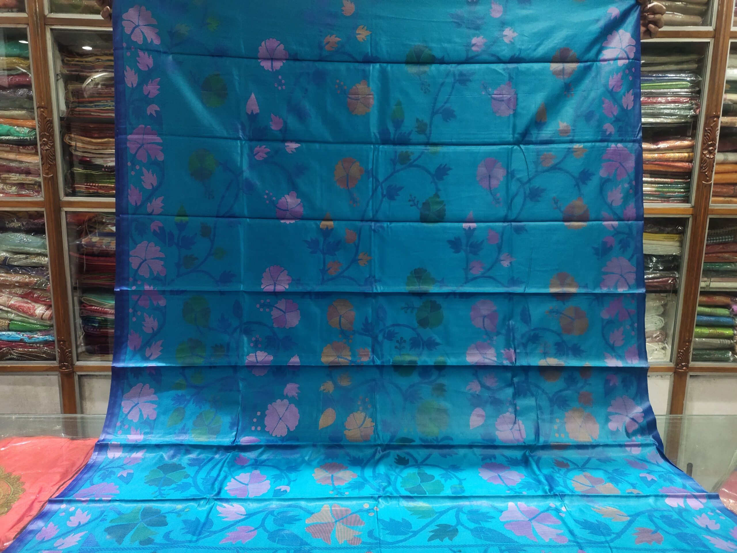 Elegant Rajshahi Silk Sarees with Dhakai Jamdani Weaving - Image 2