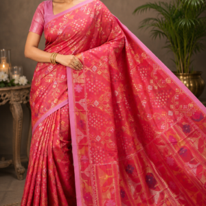 Elegant Rajshahi Silk Sarees with Dhakai Jamdani Weaving