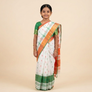 Little Princess Traditional Handloom Poly-Cotton Saree